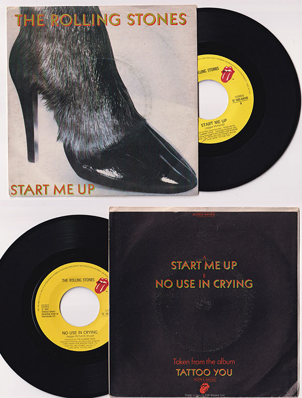 The Rolling Stones: Start Me Up - EMI 3C 006 64545, Italy 1981, 7" PS
