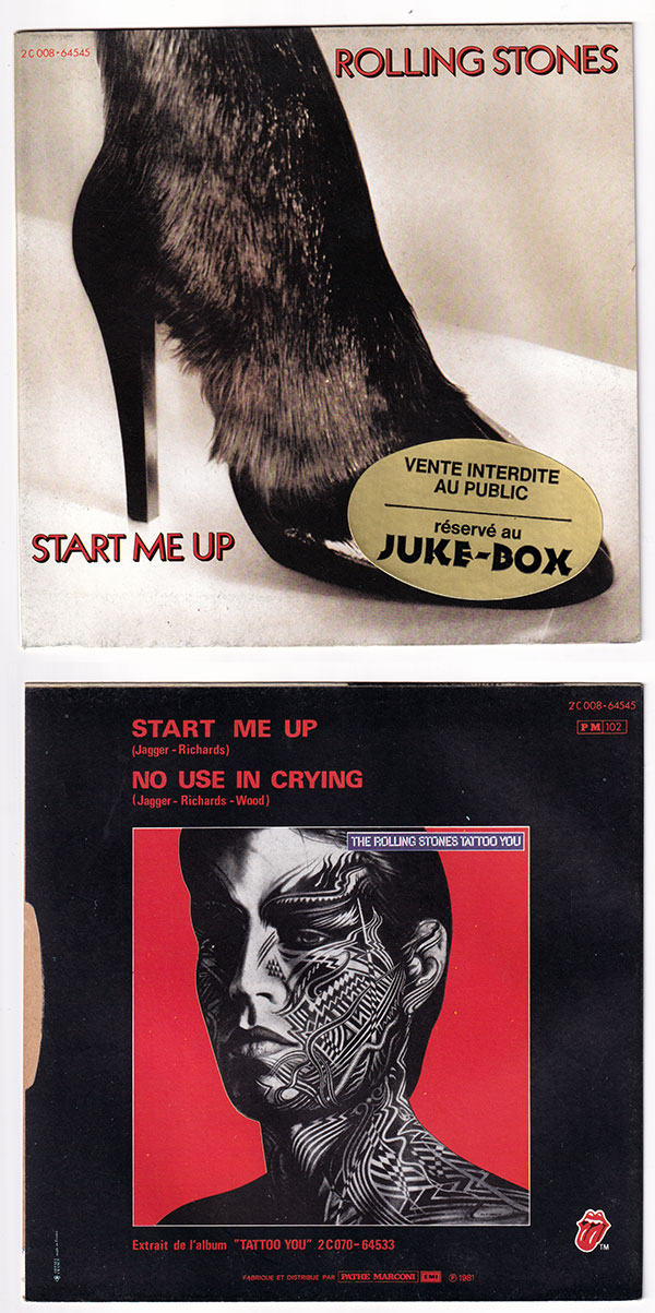 The Rolling Stones: Start Me Up - EMI 64545, France 1981, 7" PS