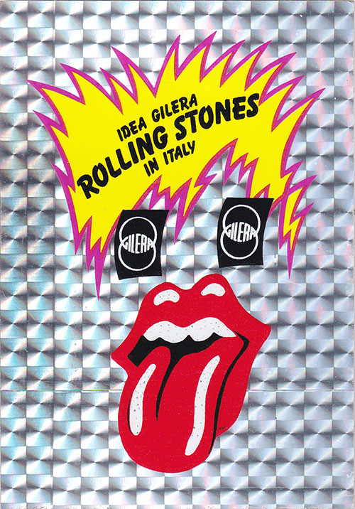 The Rolling Stones - Promo sticker - 1982 Italian tour - Gilera  Italy sticker