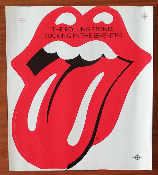 The Rolling Stones: Sucking In The 70's promo sticker, USA 1981, sticker