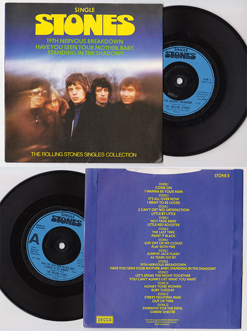 The Rolling Stones : Single Stones - 19th Nervous Breakdown, 7" PS, UK, 1980 - 12 €