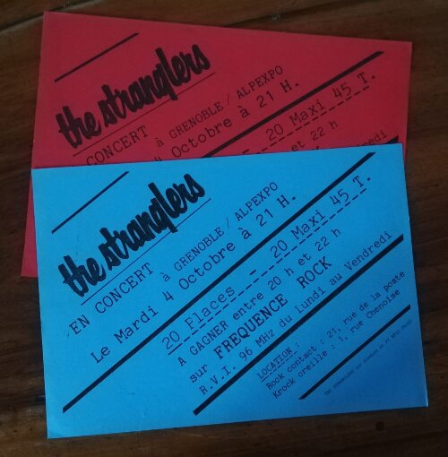 The Stranglers: flyers for the Grenoble' show, France, 1984, flyer, France, 1984 - 12 €