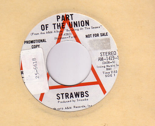Strawbs : Part of the Union, 7", Canada, 1973 - $ 10.8