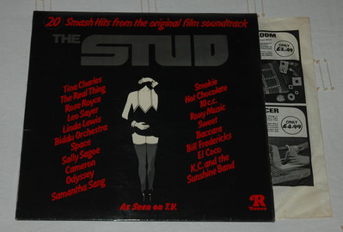 V/A incl. Roxy Music, Sweet, 10CC - The Stud: 20 smash hits from the original film soundtrack - Ronco RTD 2029 UK LP