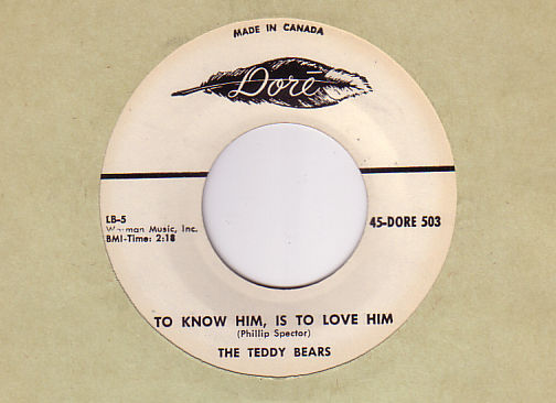 The Teddy Bears : To Know Him Is To Love Him, 7", Canada, 1958 - $ 8.64