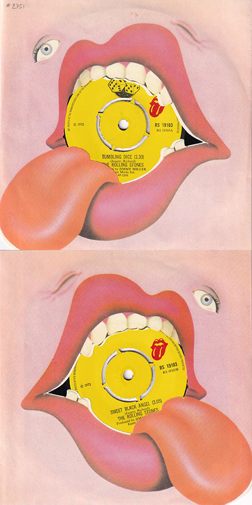 The Rolling Stones : Tumbling Dice, 7" CS, UK, 1972 - $ 10.8