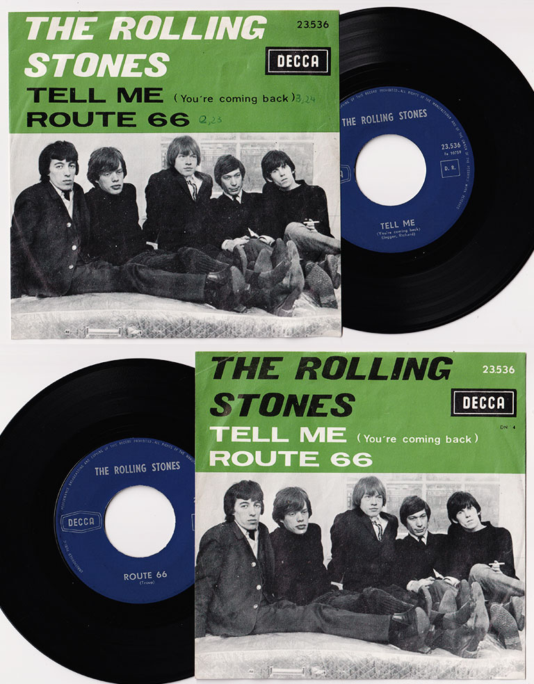 The Rolling Stones: Tell Me (You're Coming Back) - Decca 23.536, Belgium 1964, 7" PS