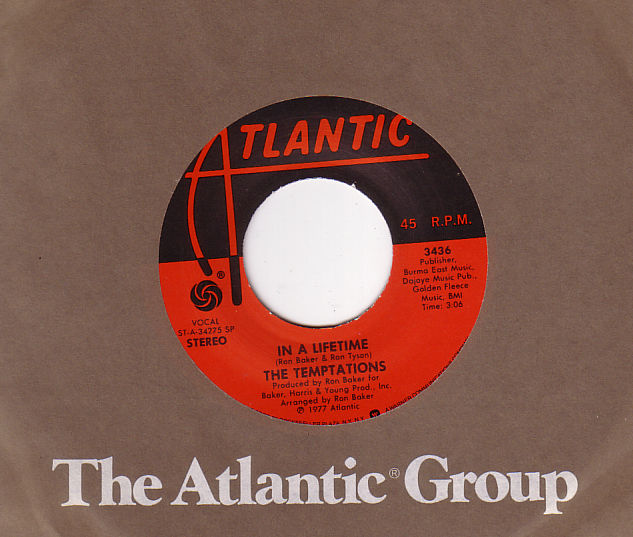 The Temptations - In a lifetime - Atlantic 3436 USA 7" CS