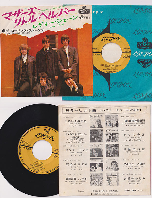 The Rolling Stones: Mother's Little Helper - London TOP 1069, Japan 1966, 7" PS