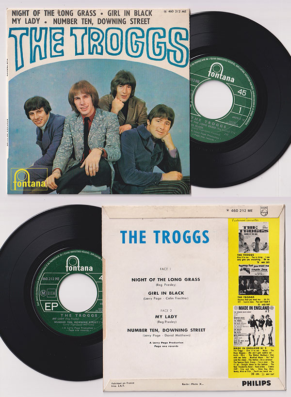 The Troggs: Night Of The Long Grass - Fontana 460 212 ME, France 1967, 7" EP