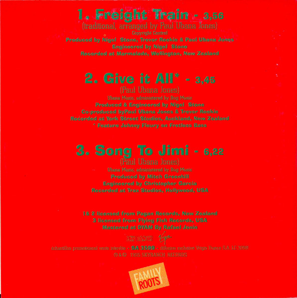 Paul Ubana Jones: Paul Ubana Jones - Virgin SA 3599, France 1995, CDS