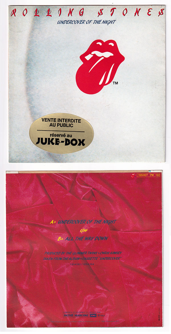 The Rolling Stones: Undercover - EMI 1654427, France 1983, 7" PS