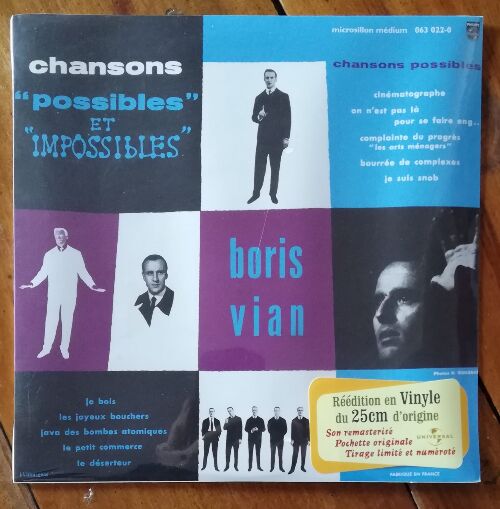Boris Vian: Chansons Possibles et Impossibles, 10" PS, France, 2002 - 50 €