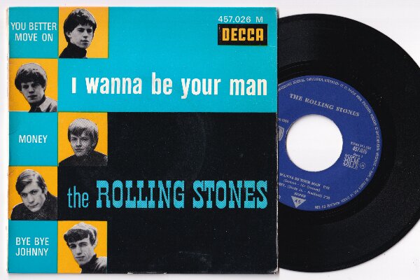 The Rolling Stones: I Wanna Be Your Man, 7" EP, France, 1965 - 58 €