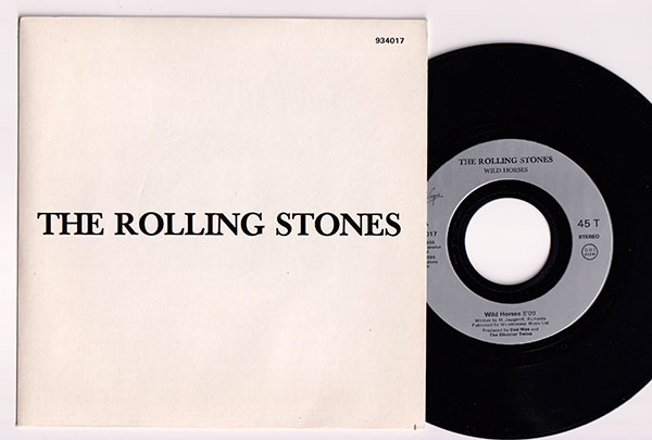 The Rolling Stones: Wild Horses - Virgin 934017, France 1996, 7" PS