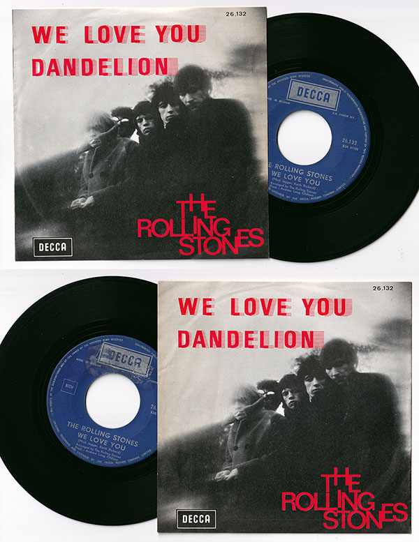 The Rolling Stones: We Love You - Decca 26.132, Belgium 1967, 7" PS