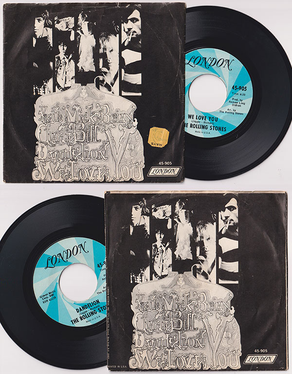 The Rolling Stones: We Love You - London 45-905, USA 1967, 7" PS