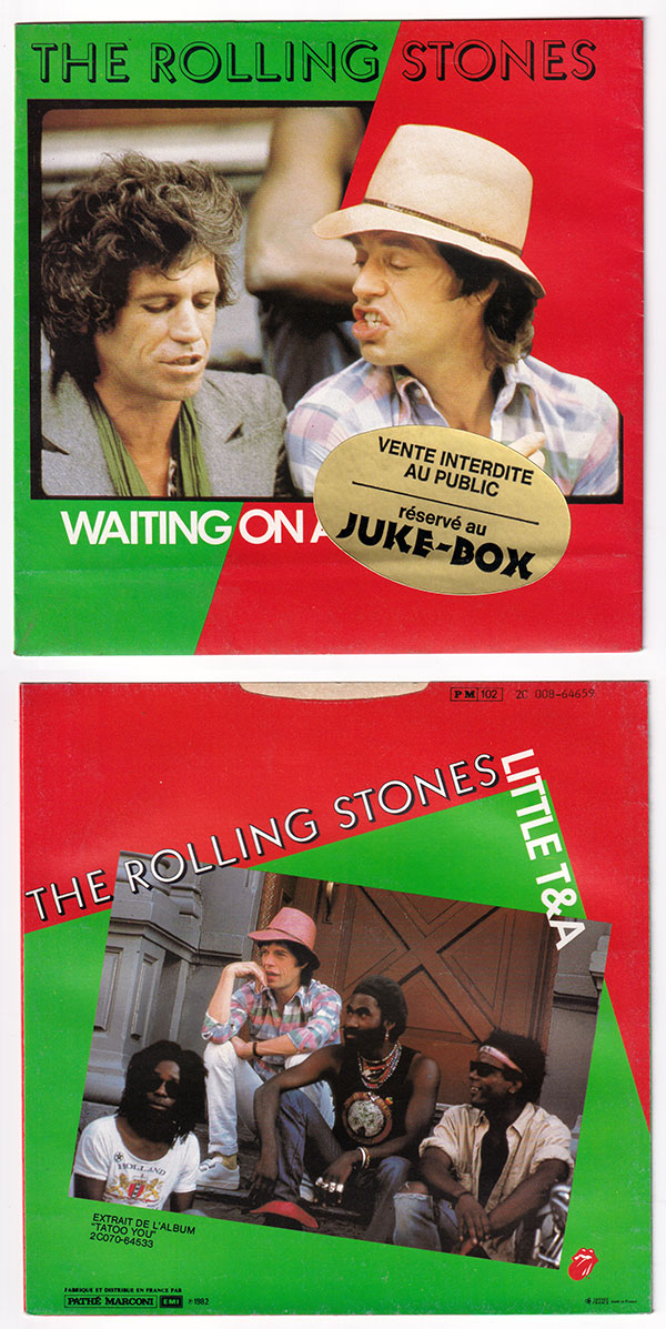 The Rolling Stones: Waiting On A Friend - EMI 2C 008 64659, France 1982, 7" PS