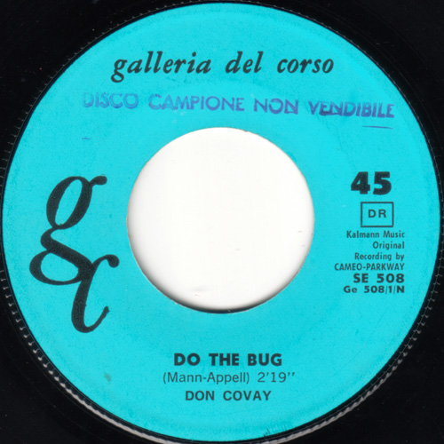 Don Covay : Do The Bug - 7" PS from Italy, 1963