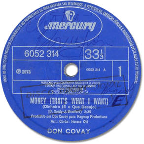 Don Covay : Money (That's What I Want) - 7" from Brazil, 1973