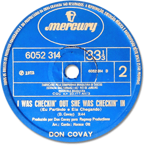 Don Covay : Money (That's What I Want) - 7" from Brazil, 1973