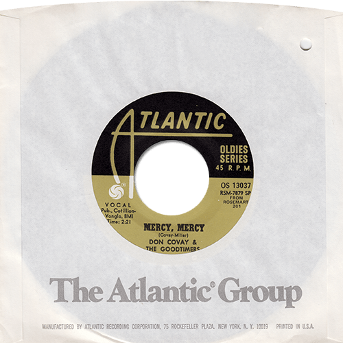 Don Covay and The Goodtimers : Mercy Mercy - 7" CS from USA, 1975