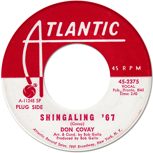 Don Covay : Shingaling '67 - 7" CS from USA, 1967