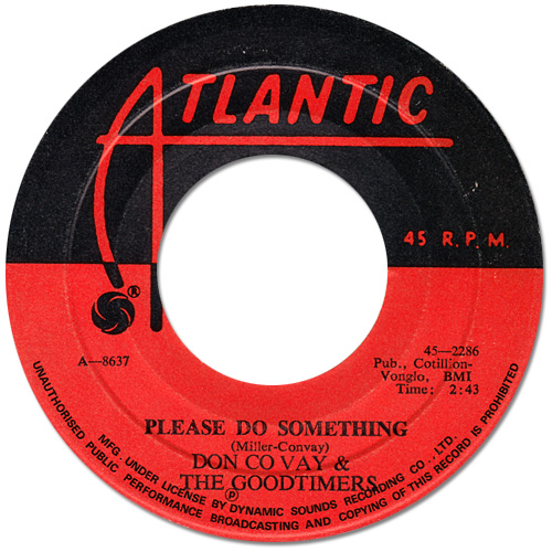 Don Covay and The Goodtimers : Please Do Something - 7" CS from Jamaica, 1965