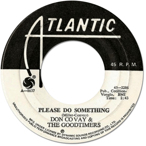 Don Covay and The Goodtimers : Please Do Something - 7" CS from Jamaica, 1965