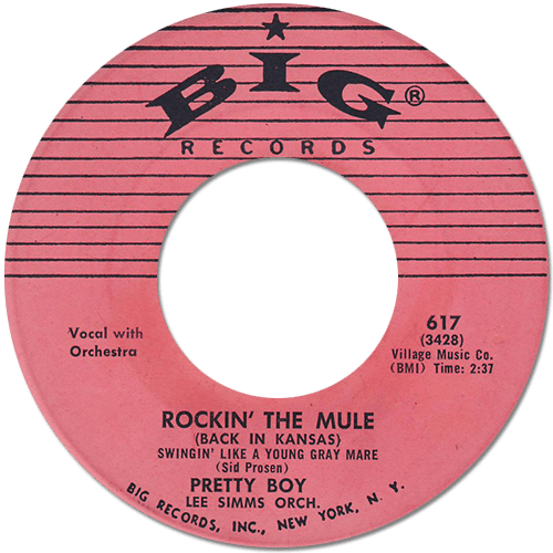 Pretty Boy (Don Covay) : Rockin' The Mule - 7" from USA, 1958