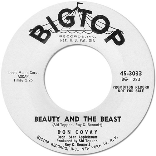 Don Covay : Beauty And The Beast - 7" from USA, 1960