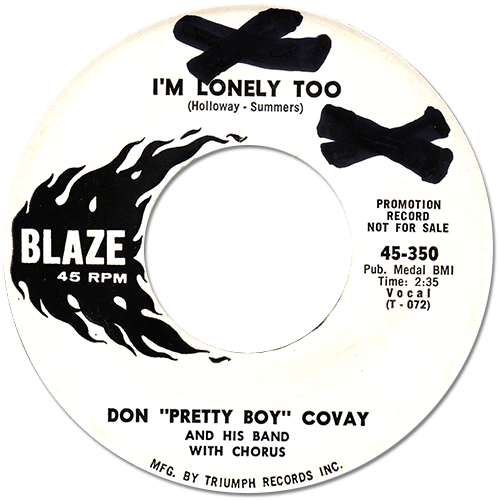 Don 'Pretty Boy' Covay (Don Covay) : Standing In The Doorway - 7" CS from USA, 1959