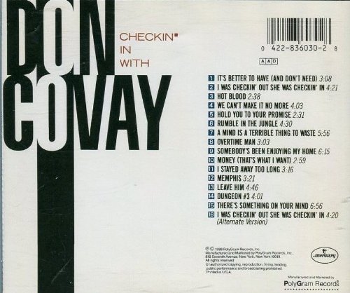 Don Covay : Checkin' In With Don Covay - CD from USA, 1988
