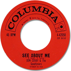 Don Covay and The Goodtimers : Come See About Me - 7" CS from USA, 1961
