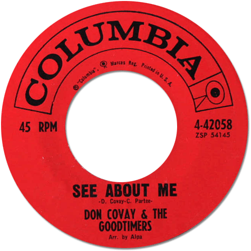 Don Covay and The Goodtimers : Come See About Me - 7" CS from USA, 1961