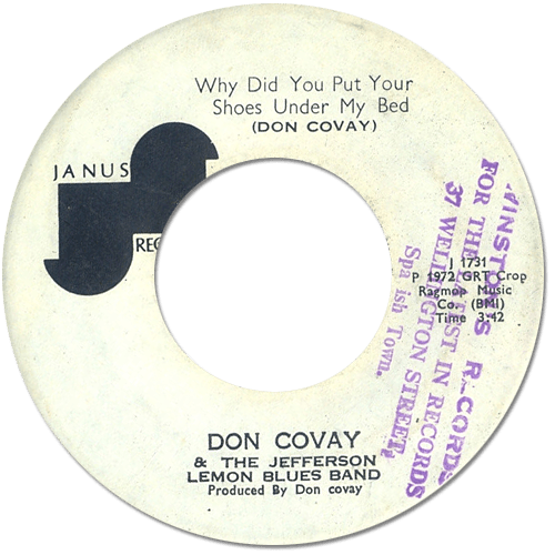 Don Covay and The Jefferson Lemon Blues Band : Daddy Please Don't Go Out Tonight - 7" CS from USA, 1972