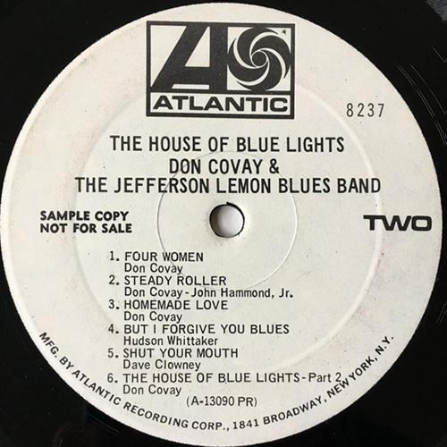 Don Covay and The Jefferson Lemon Blues Band: The House of Blue Lights - LP from USA, 1969