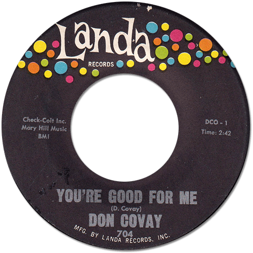 Don Covay : You're Good For Me - 7" from USA, 1965