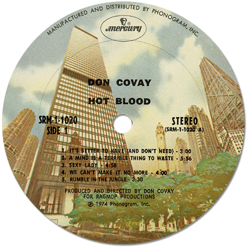 Don Covay : Hot Blood - LP from USA, 1974