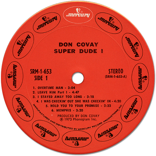 Don Covay : Super Dude 1 - LP from USA, 1973
