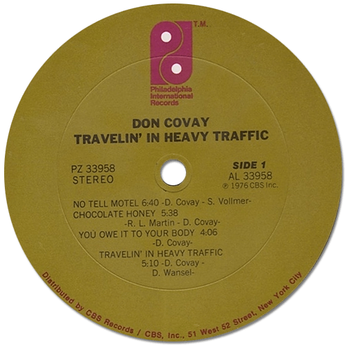 Don Covay : Travelin' In Heavy Traffic - LP from USA, 1976