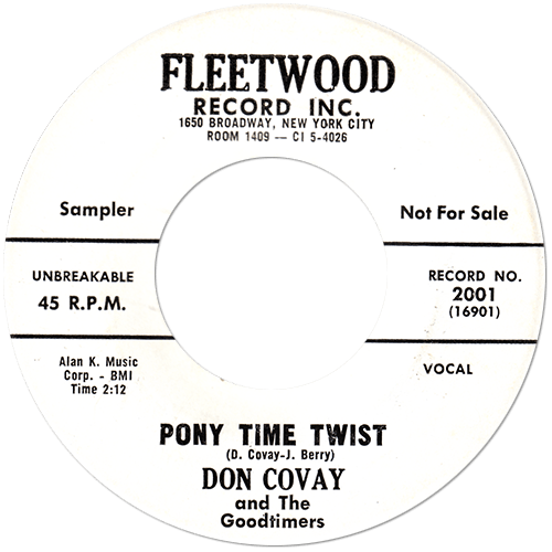 Don Covay and The Goodtimers : Pony Time - 7" from USA, 1961