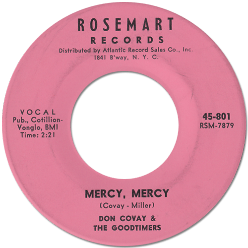Don Covay and The Goodtimers : Mercy Mercy - 7" CS from USA, 1964