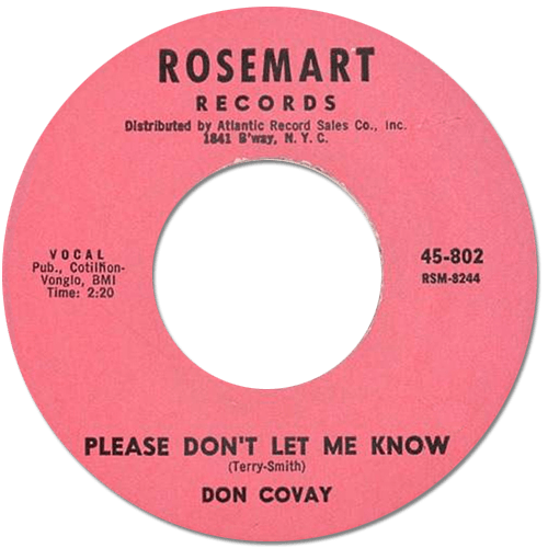 Don Covay : Take This Hurt Off Me  - 7" from USA, 1964