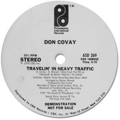Don Covay : Travelin' In Heavy Traffic, 12", USA, 1976 - £ 12.9