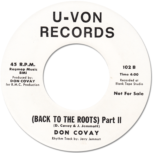 Don Covay : Back To The Roots (Part 1) - 7" from USA, 1977
