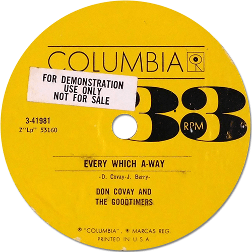 Don Covay - Shake Wid The Shake - Columbia 3-41981 USA 7" CS