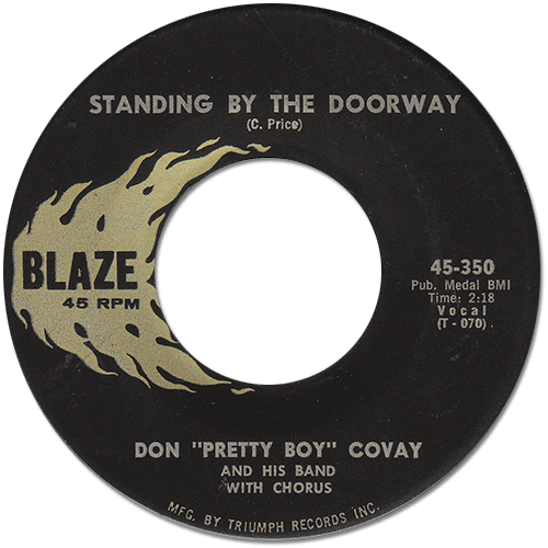Don 'Pretty Boy' Covay (Don Covay) : Standing In The Doorway - 7" CS from USA, 1959