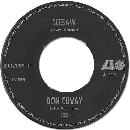 Don Covay and The Goodtimers: See-Saw - 7" CS from Holland, 1965