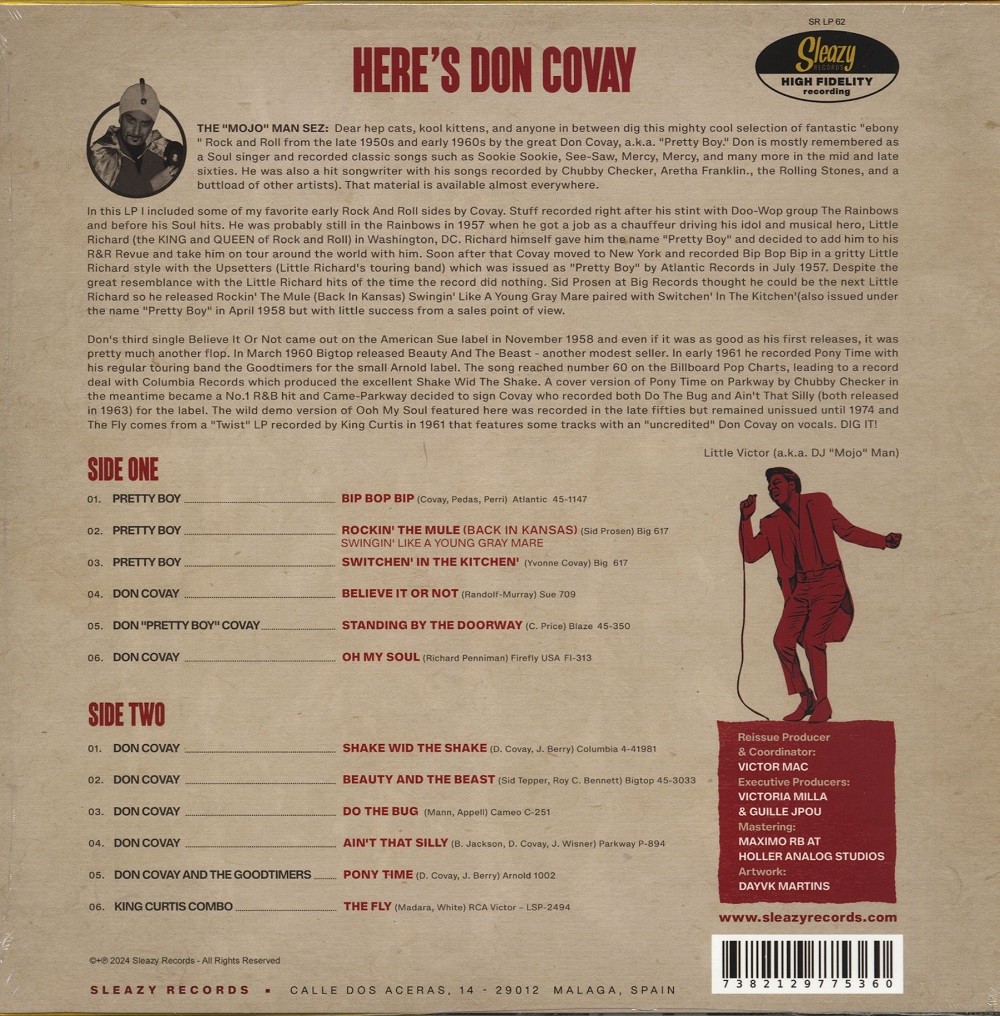 Don Covay - Here's Don Covay - Sleazy Records SR LP 62 Spain LP
